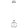 Ballston Athens Deco Swirl 6" LED Mini Pendant - White &#38; Chrome - 
