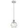Ballston Athens Deco Swirl 6" LED Mini Pendant - White & Chrome - 