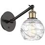 Ballston Athens Deco Swirl 6" LED Sconce - Black Brass Finish - Swirl 