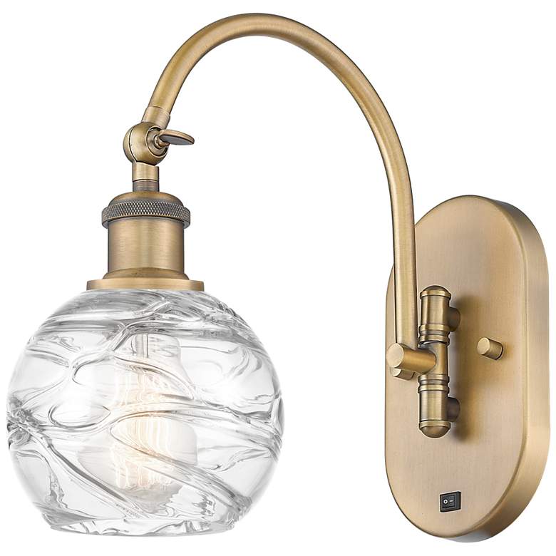 Image 1 Ballston Athens Deco Swirl 6" LED Sconce - Brass Finish - Swirl Shade