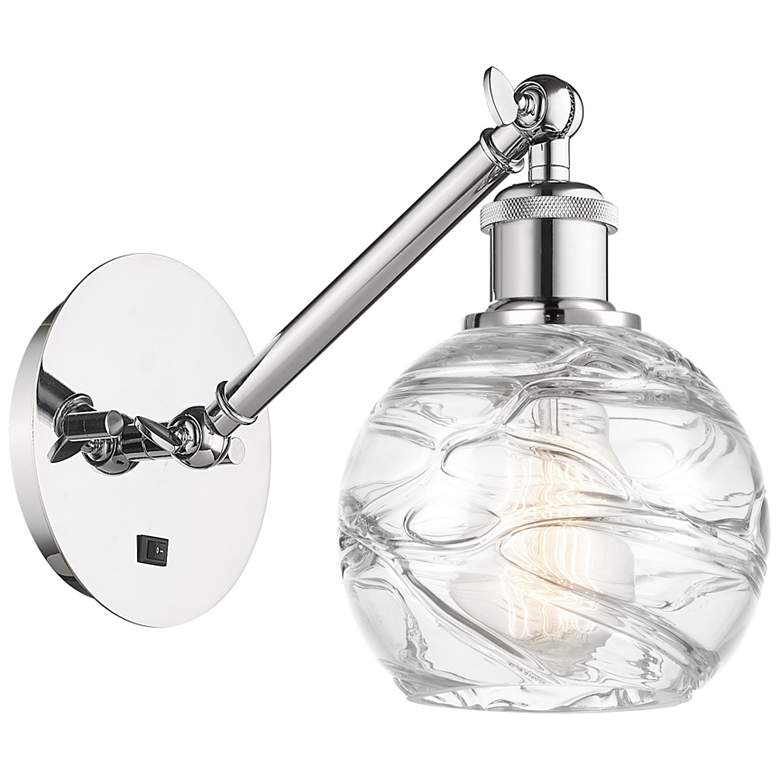 Image 1 Ballston Athens Deco Swirl 6" LED Sconce - Chrome Finish - Swirl Shade