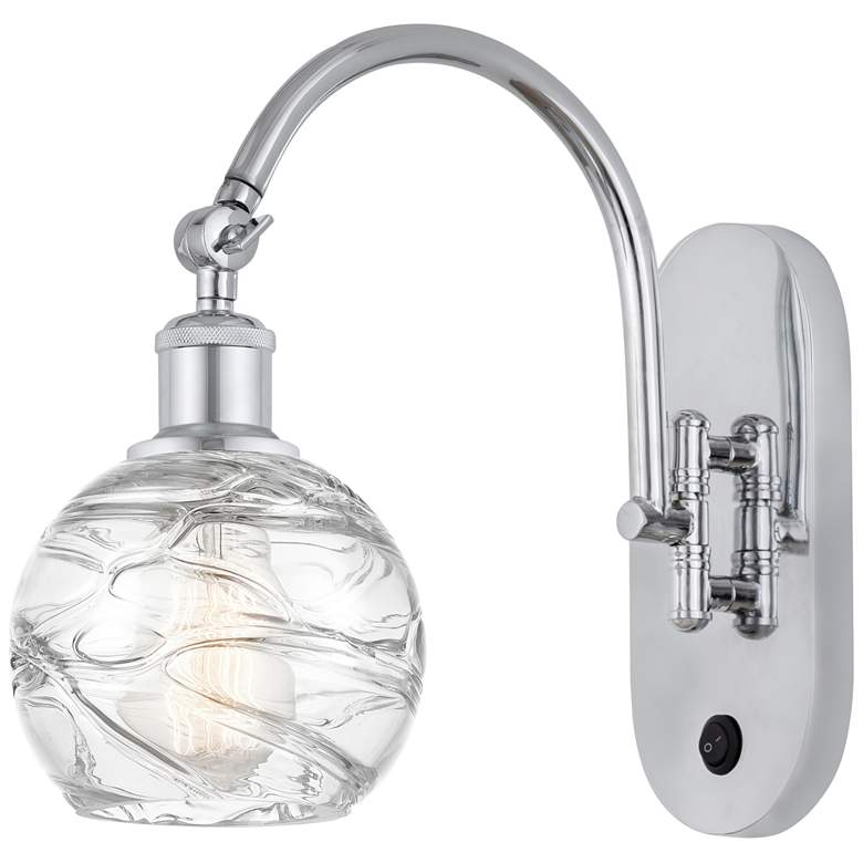 Image 1 Ballston Athens Deco Swirl 6" LED Sconce - Chrome Finish - Swirl Shade