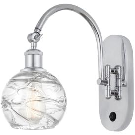 Ballston Athens Deco Swirl 6" LED Sconce - Chrome Finish - Swirl Shade Ballston Athens Deco Swirl 6" LED Sconce - Chrome Finish - Swirl Shade
