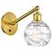 Ballston Athens Deco Swirl 6" LED Sconce - Gold Finish - Swirl Shade