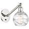 Ballston Athens Deco Swirl 6" LED Sconce - Nickel Finish - Swirl Shade