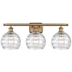 Ballston Athens Deco Swirl 8" 3 Light 26" LED Bath Light - Brass