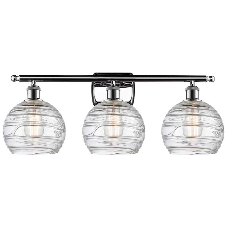 Image 1 Ballston Athens Deco Swirl 8" 3 Light 26" LED Bath Light - Chrome