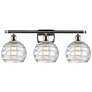 Ballston Athens Deco Swirl 8" 3 Light 26" LED Bath Light - Chrome