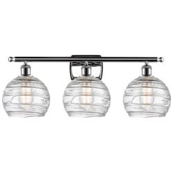 Ballston Athens Deco Swirl 8" 3 Light 26" LED Bath Light - Chrome