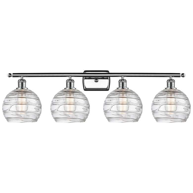 Image 1 Ballston Athens Deco Swirl 8" 4 Light 36" LED Bath Light - Chrome