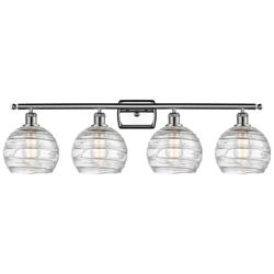 Ballston Athens Deco Swirl 8" 4 Light 36" LED Bath Light - Chrome