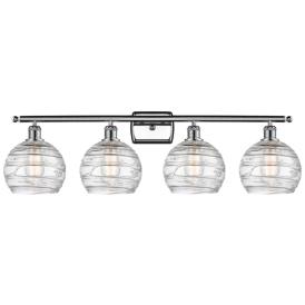 Ballston Athens Deco Swirl 8" 4 Light 36" LED Bath Light - Chrome Ballston Athens Deco Swirl 8" 4 Light 36" LED Bath Light - Chrome