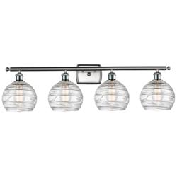 Ballston Athens Deco Swirl 8" 4 Light 36" LED Bath Light - Satin
