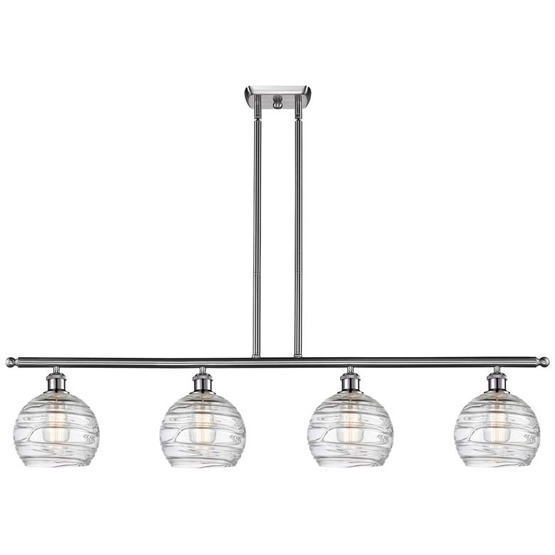 Image 1 Ballston Athens Deco Swirl 8" 4 Light 48" LED Island Light - Sati
