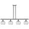 Ballston Athens Deco Swirl 8" 4 Light 48" LED Island Light - Sati