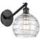 Ballston Athens Deco Swirl 8" Incandescent Sconce - Matte Black