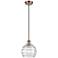 Ballston Athens Deco Swirl 8" LED Mini Pendant - Copper - Clear