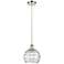 Ballston Athens Deco Swirl 8" LED Mini Pendant - Polished Nickel - Cle