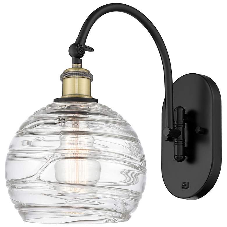 Image 1 Ballston Athens Deco Swirl 8" LED Sconce - Black Brass Finish - Swirl