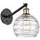 Ballston Athens Deco Swirl 8" LED Sconce - Black Brass Finish - Swirl