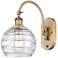 Ballston Athens Deco Swirl 8" LED Sconce - Brass Finish - Swirl Shade