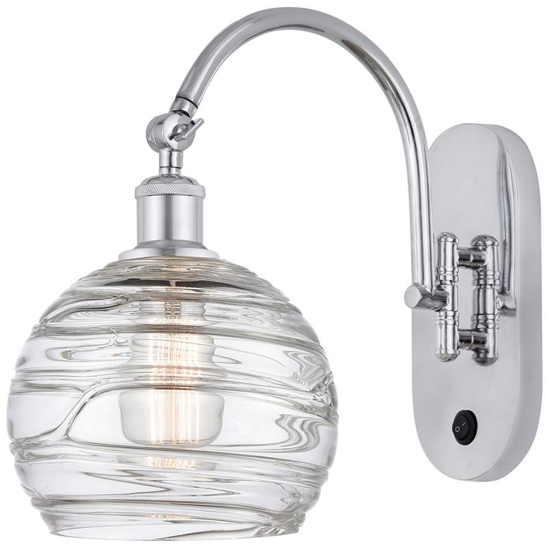 Image 1 Ballston Athens Deco Swirl 8" LED Sconce - Chrome Finish - Swirl Shade