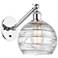 Ballston Athens Deco Swirl 8" LED Sconce - Chrome Finish - Swirl Shade