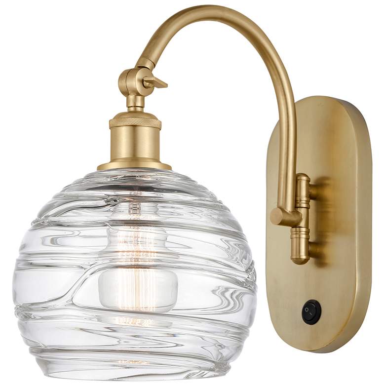 Image 1 Ballston Athens Deco Swirl 8" LED Sconce - Gold Finish - Swirl Shade