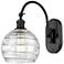 Ballston Athens Deco Swirl 8" LED Sconce - Matte Black Finish - Swirl