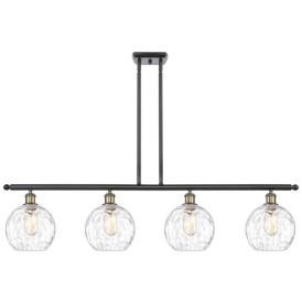 Ballston Athens Water 8" 4 Light 48" Island Light - Black Brass - Ballston Athens Water 8" 4 Light 48" Island Light - Black Brass -