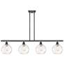 Ballston Athens Water 8" 4 Light 48" Island Light - Bronze - Clea