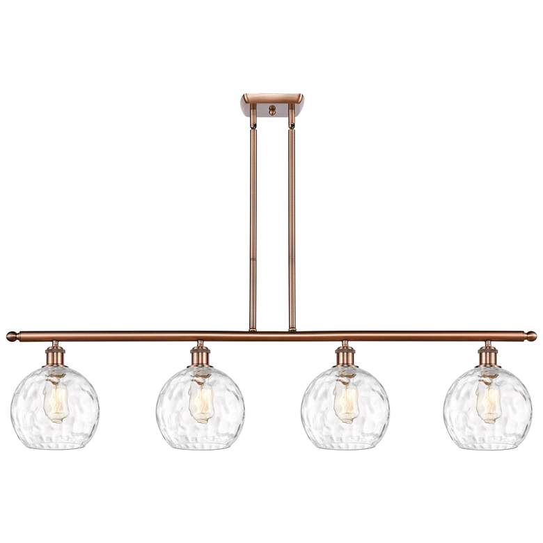 Image 1 Ballston Athens Water 8" 4 Light 48" Island Light - Copper - Clea