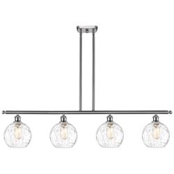 Ballston Athens Water 8" 4 Light 48" Island Light - Satin Nickel