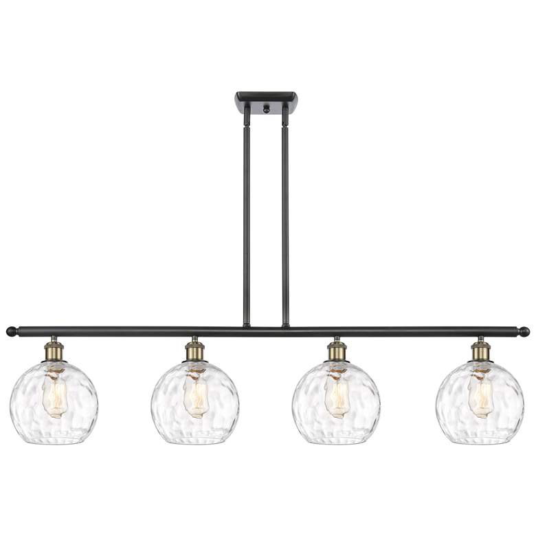 Image 1 Ballston Athens Water 8" 4 Light 48" LED Island Light - Black Bra