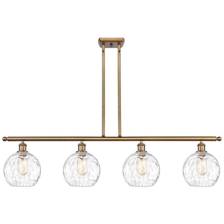 Image 1 Ballston Athens Water 8" 4 Light 48" LED Island Light - Brass - C