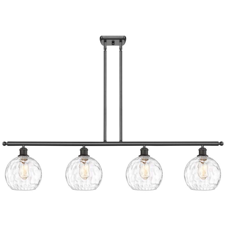 Image 1 Ballston Athens Water 8" 4 Light 48" LED Island Light - Bronze -