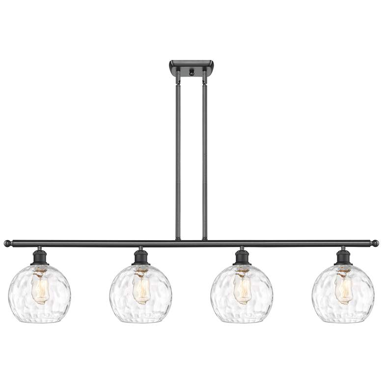 Image 1 Ballston Athens Water 8" 4 Light 48" LED Island Light - Matte Bla