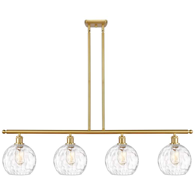 Image 1 Ballston Athens Water 8" 4 Light 48" LED Island Light - Satin Gol