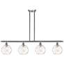 Ballston Athens Water 8" 4 Light 48" LED Island Light - Satin Nic