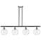 Ballston Athens Water 8" 4 Light 48" LED Island Light - Satin Nic