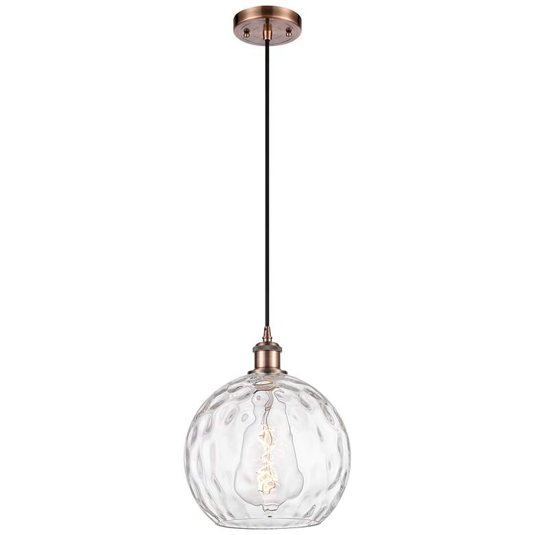 Image 1 Ballston Athens Water Glass 10" LED Mini Pendant - Copper - Clear