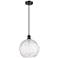 Ballston Athens Water Glass 10" LED Mini Pendant - Matte Black - Clear