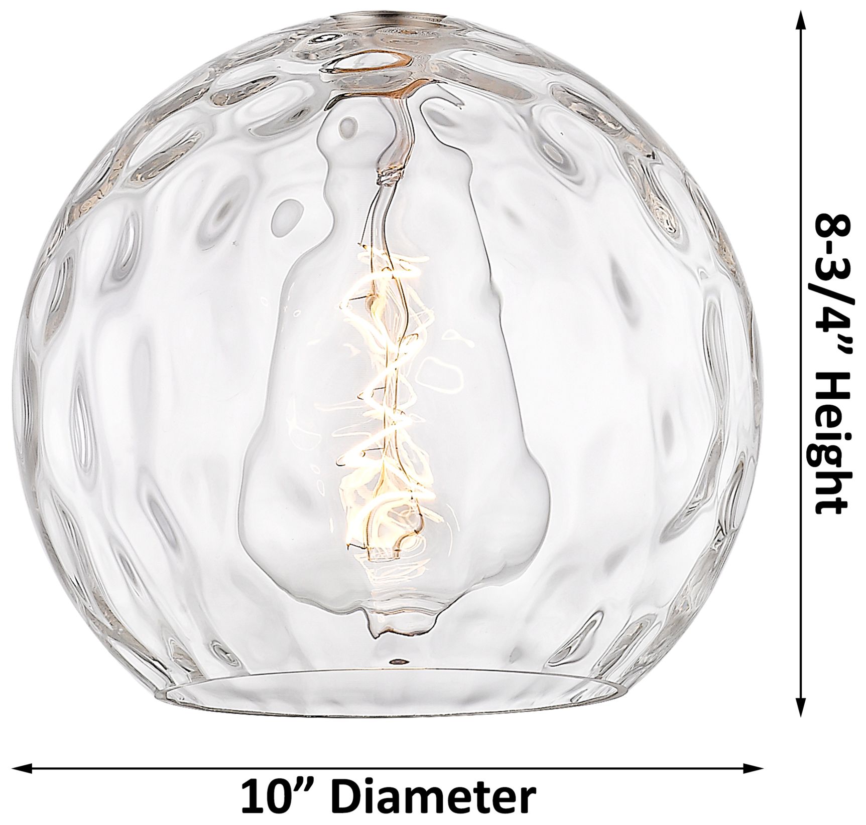 Image 6 Ballston Athens Water Glass 10" Mini Pendant - Matte Black - Clear more views