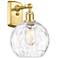 Ballston Athens Water Glass 12" High Satin Gold Wall Sconce