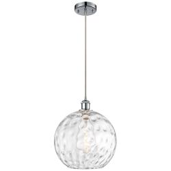 Ballston Athens Water Glass 12" LED Mini Pendant - Polished Chrome - C