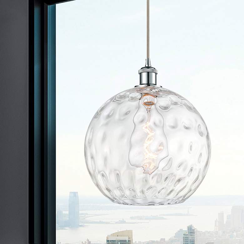 Image 1 Ballston Athens Water Glass 12" LED Mini Pendant - Polished Chrome - C