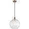 Ballston Athens Water Glass 12" Mini Pendant - Brushed Brass - Clear