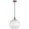 Ballston Athens Water Glass 12" Mini Pendant - Copper - Clear