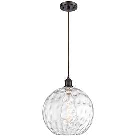 Image1 of Ballston Athens Water Glass 12" Mini Pendant - Oil Rubbed Bronze - Cle