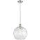 Ballston Athens Water Glass 12" Mini Pendant - Polished Nickel - Clear